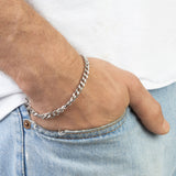 Pulsera de hombre, Acero inoxidable, Sin piedra