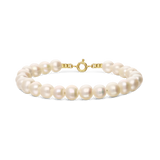 Pulsera de perlas, Bañado en oro, Perla cultivada