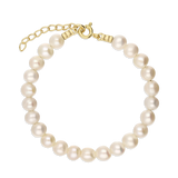 Pulsera de perlas, Bañado en oro, Perla cultivada