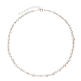 Collar gargantilla, Plata de Ley 925, Perla cultivada, Vidrio de plomo