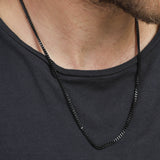 collar de hombre, Acero inoxidable, Sin piedra