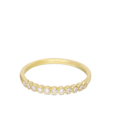 Anillo Delicado, Bañado en oro, Zirconia cúbica artificial