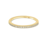 Anillo Delicado, Bañado en oro, Zirconia cúbica artificial