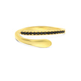 Anillo Delicado, Bañado en oro, Zirconia cúbica artificial