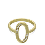 Anillo Delicado, Bañado en oro, Zirconia cúbica artificial