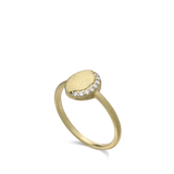 Anillo Delicado, Bañado en oro, Zirconia cúbica artificial