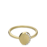 Anillo Delicado, Bañado en oro, Zirconia cúbica artificial