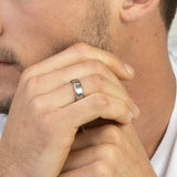 anillo de hombre, Acero inoxidable, Sin piedra