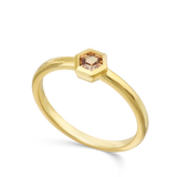 Anillo Delicado, Bañado en oro, Zirconia cúbica artificial