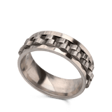 anillo de hombre, Acero inoxidable, Sin piedra